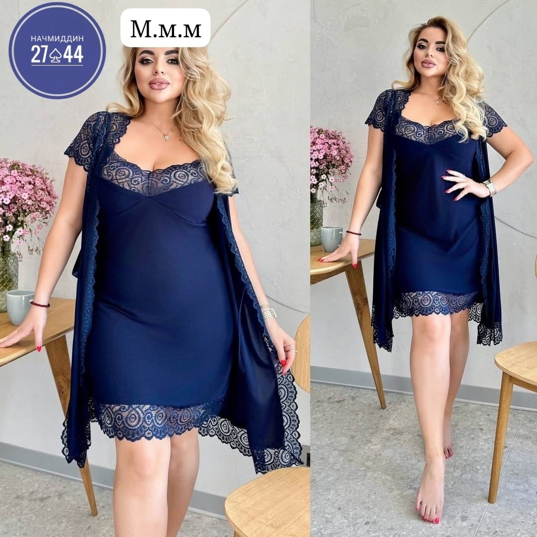 комплект ночная сорочка,комплект с пеньюаром,ночная сорочка пеньюар,ночная сорочка,ночнушка комплект