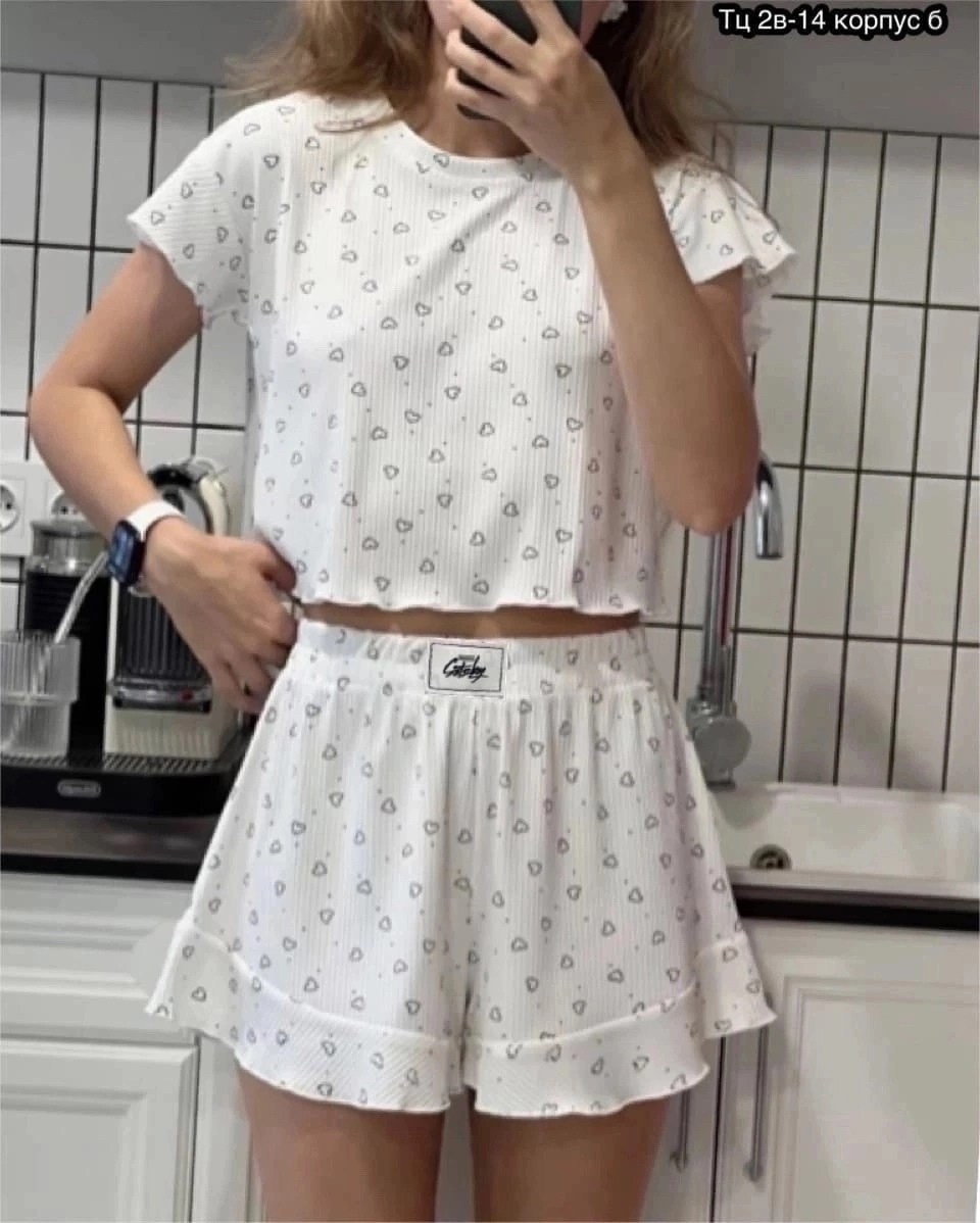 пижама женская с шортам,женская пижама комплект,пижама женская с шортами в сердечко,пижама женские,пижама летняя