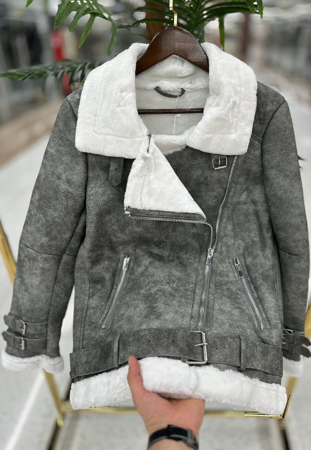 дубленка женская,дубленка зимняя,серая дубленка,дубленка эко,куртка дубленка