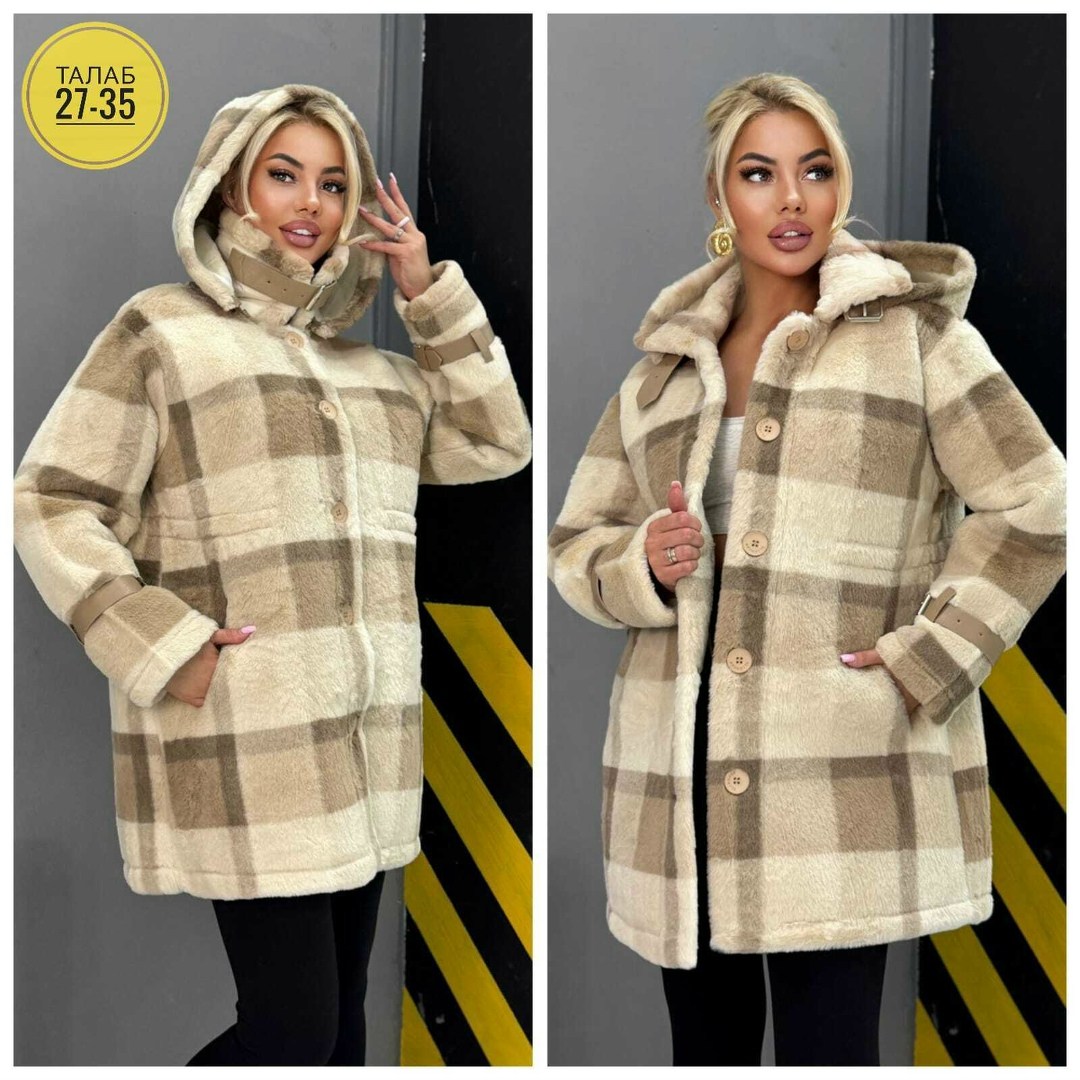 пальто в клетку,теплое пальто,полупальто,плюшевое пальто,пальто клетчатое