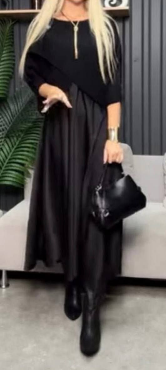 платье стильное,платье стиль,свободное платье,длинное платье,трикотажное платье