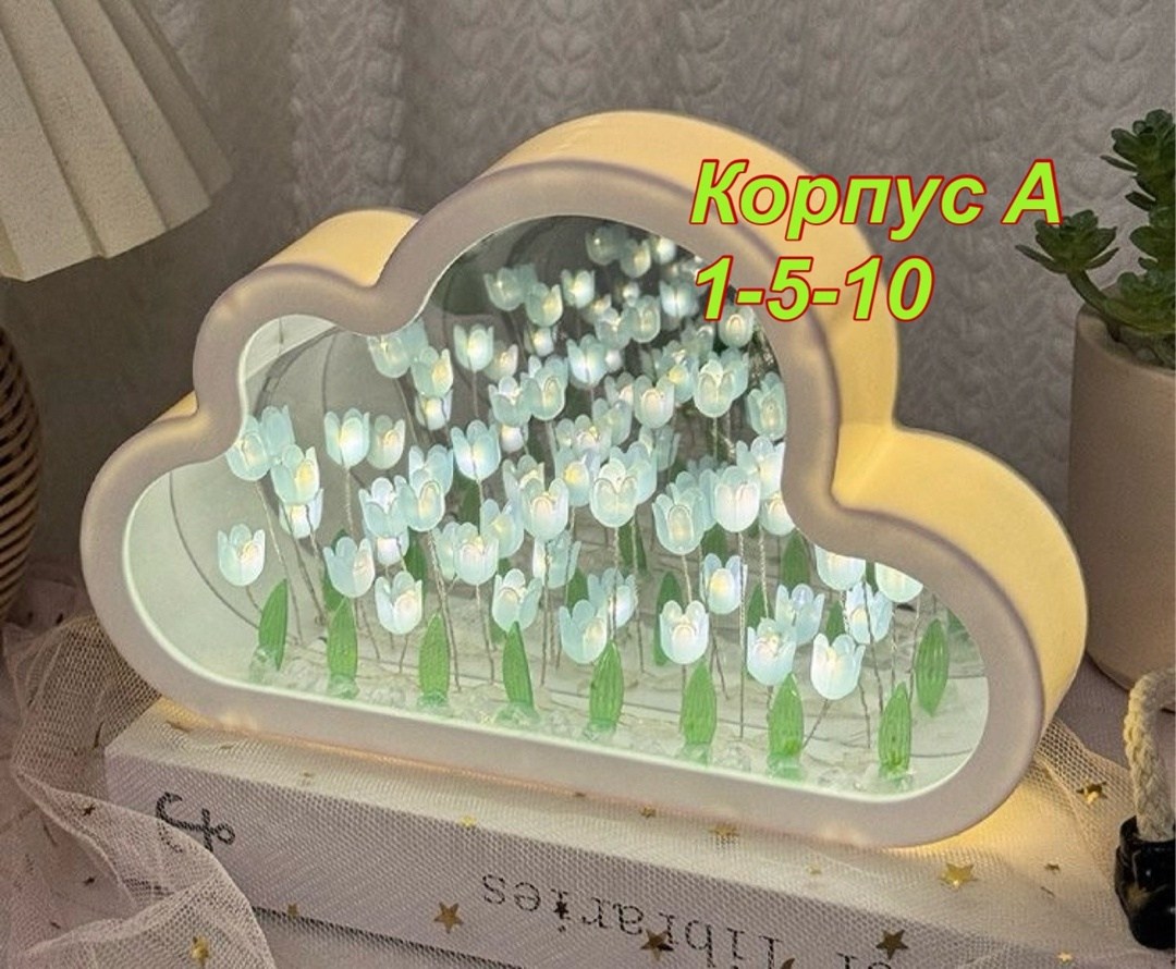 ночник тюльпаны,ночник облако с тюльпанами,светильник облако с тюльпанами,ночник облако,светильник с тюльпанами