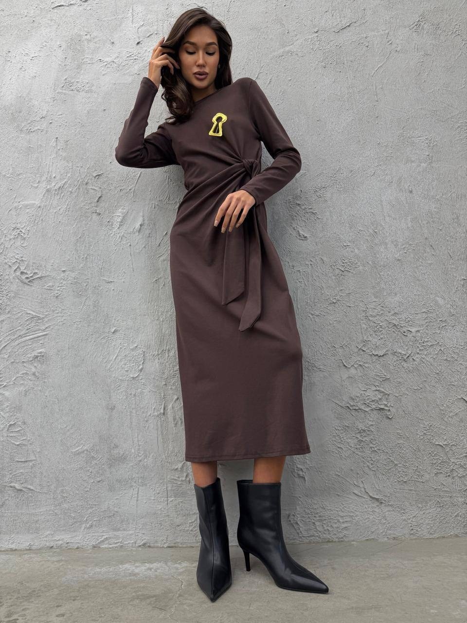 трикотажное платье,платье трикотажное донна каран,длинное трикотажное платье,платье серое,платье стиль