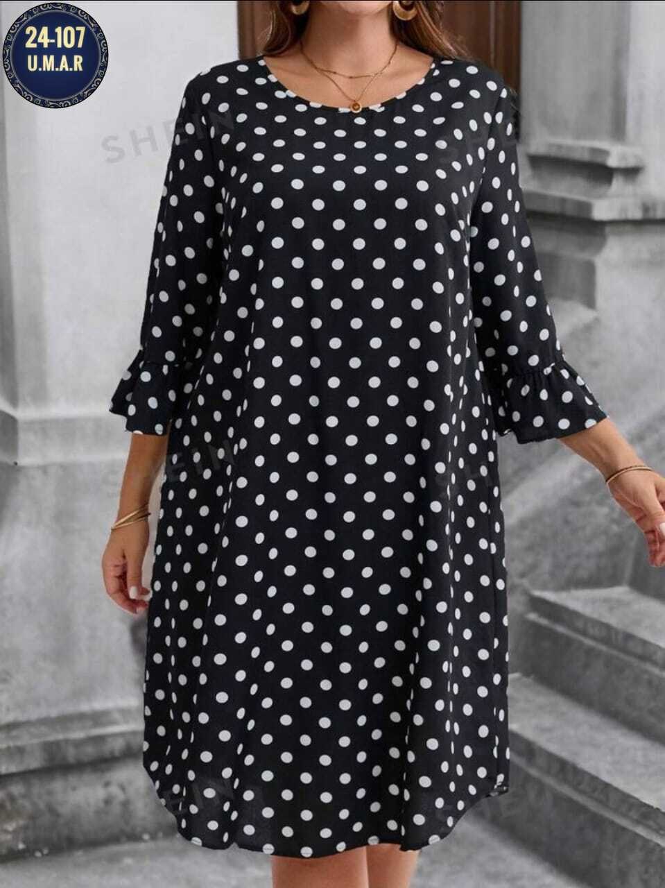 платье большие размеры,женское платье в горох,платье женское в горошек больших размеров,платье для полных, платье