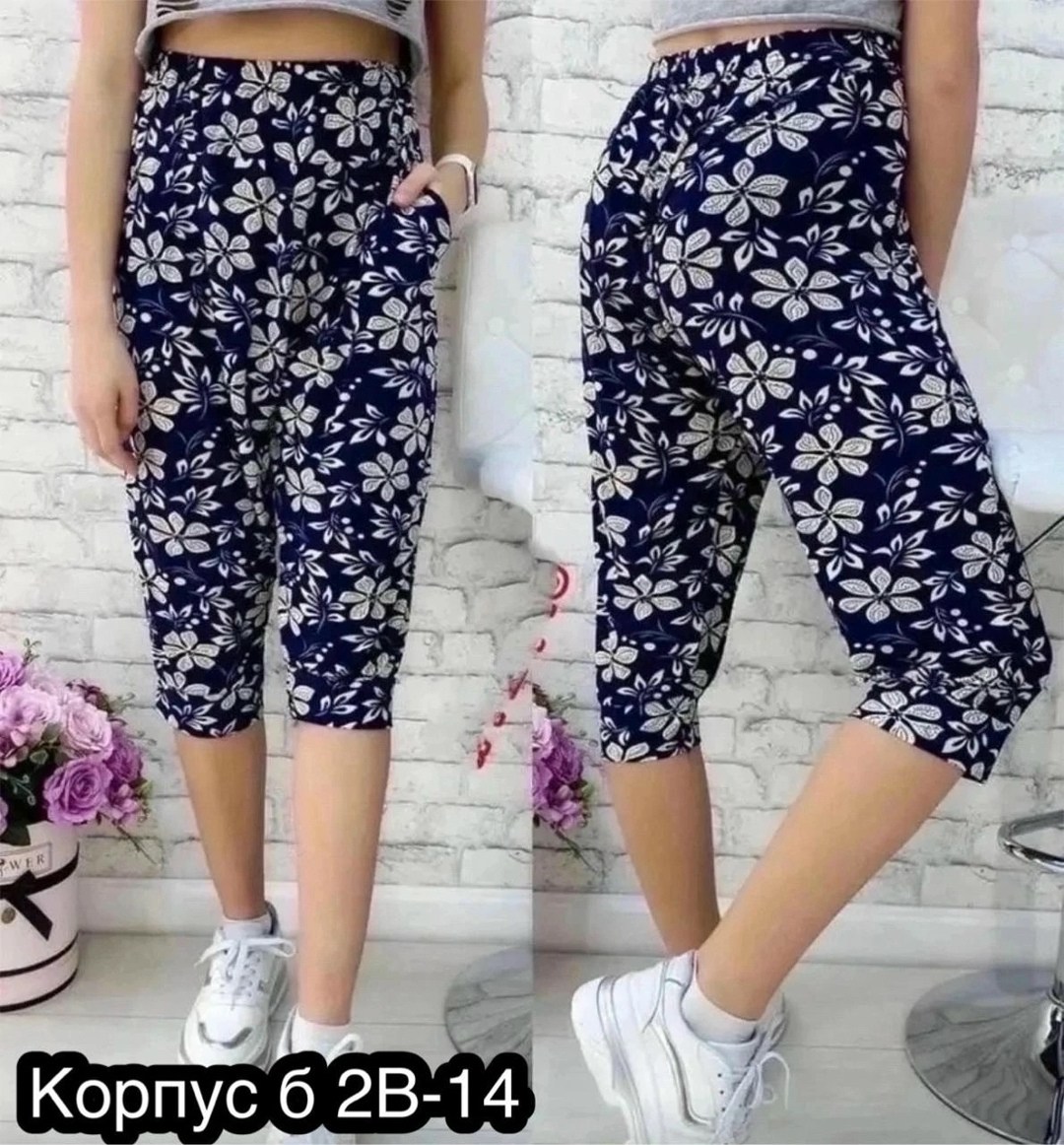 женские бриджи,бриджи капри,бриджи в цветочек,капри,шорты капри