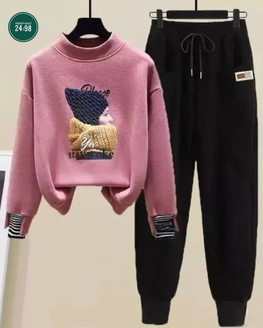 спортивные костюмы женские 2025,повседневный спортивный костюм,стильные спортивные костюмы женские,женский костюм на флисе,костюмы спортивные для девочки