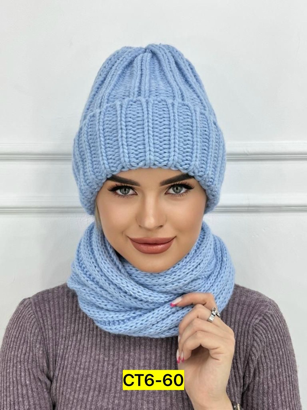 женская вязаная шапка,комплект шапки,комплект шапка снуд,комплект шапка и снуд женская,комплект шапка шарф