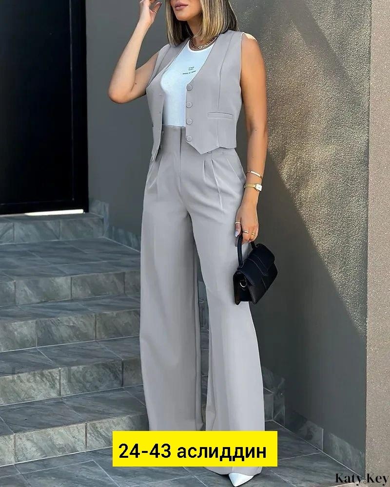 элегантный брючный костюм,брючные костюмы женские,женские костюмы,брючный костюм женский с жилеткой,брючный костюм с жилеткой