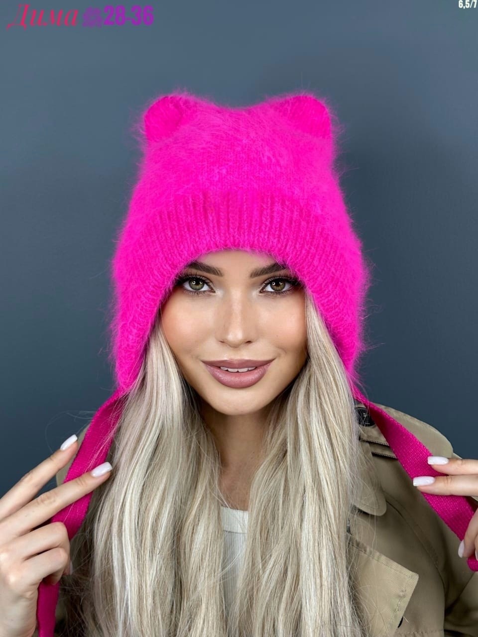 шапка ангора,шапка женская из ангоры,шапка зимняя женская,шапка для женщин,шапка женская