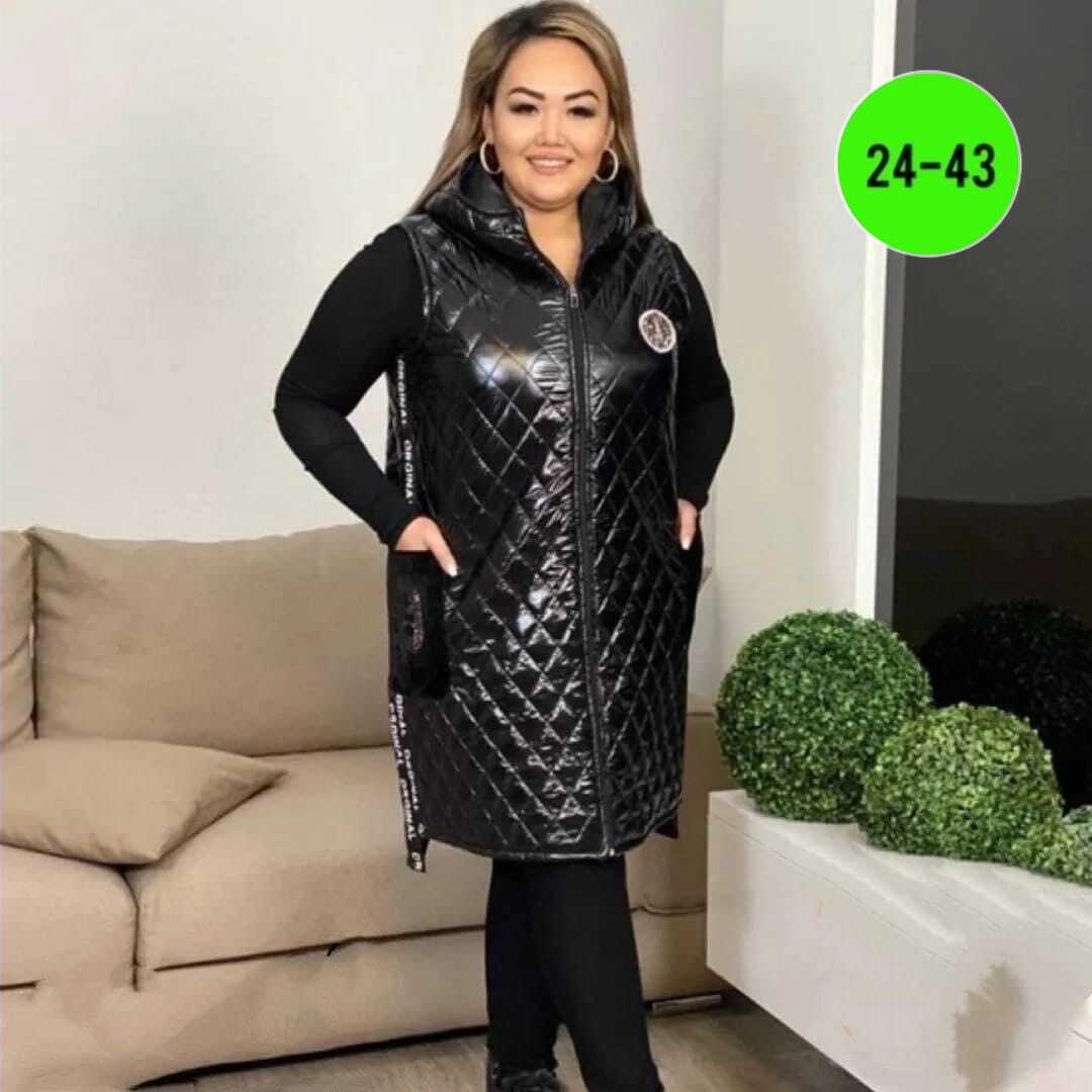 жилетка на синтепоне,жилет,демисезонный жилет,женские жилеты,жилетка удлиненная