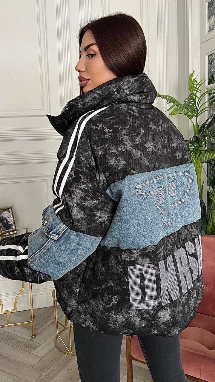 стильная куртка,куртка модная,куртка женская,куртка комбинированная,джинсовая куртка