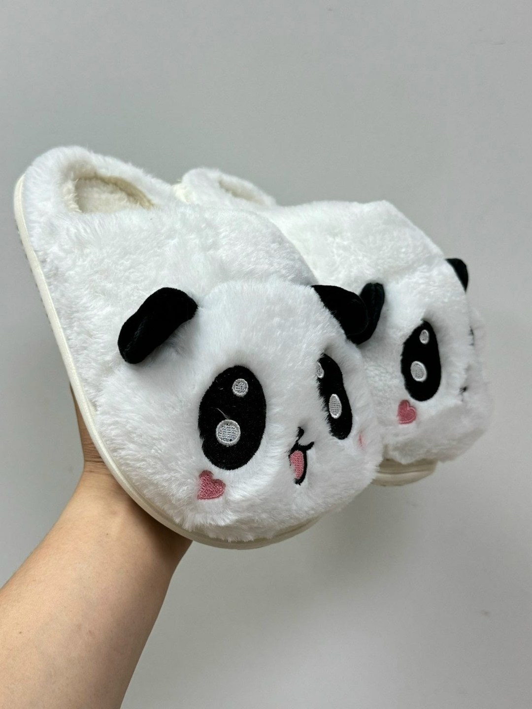 домашние тапочки,плюшевые тапочки,домашние тапочки теплые,тапки панда,тапочки мягкие