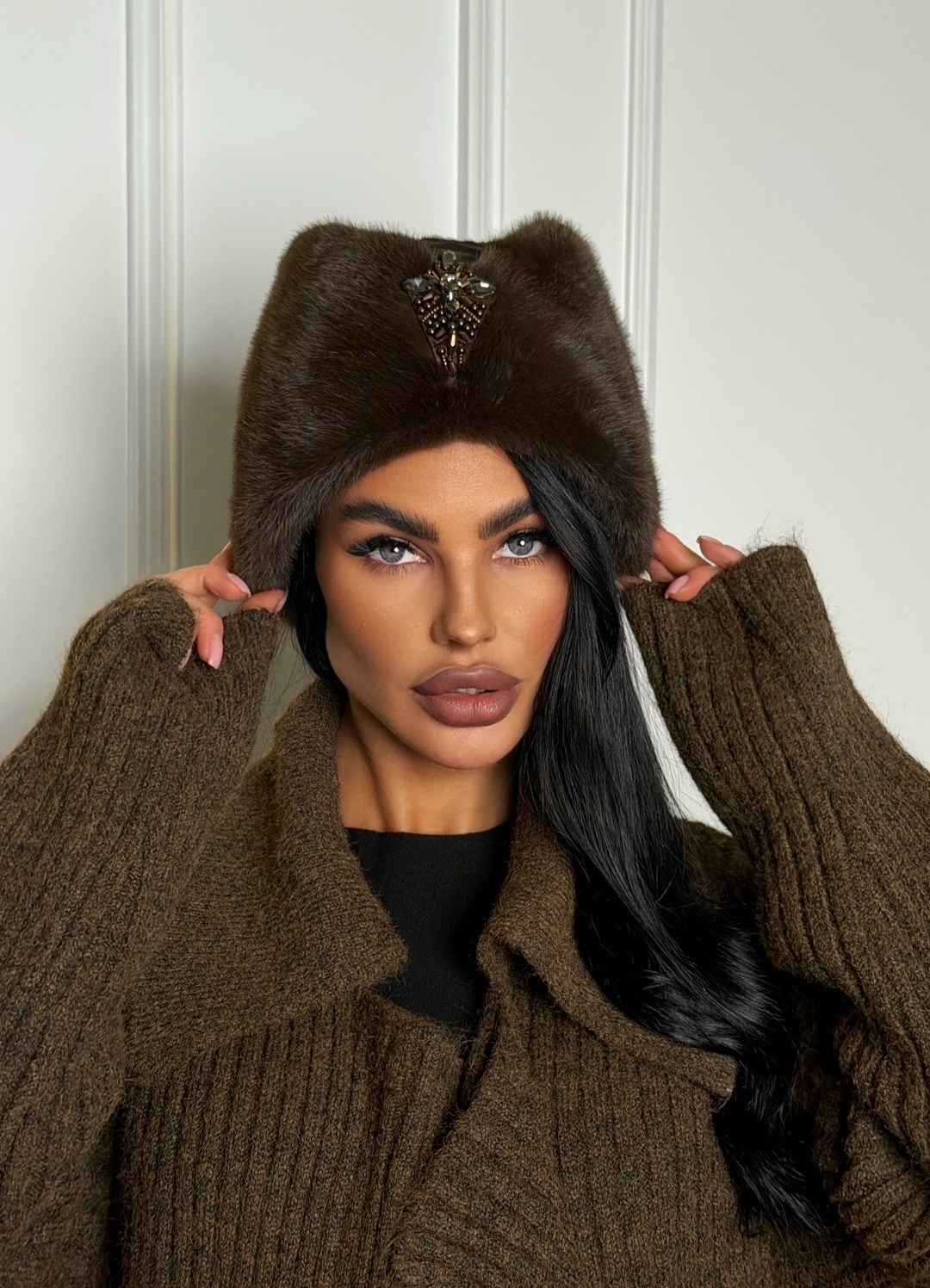 женская меховая шапка,меховая шапка,шапка женская,шапка зимняя меховая,женские головные уборы