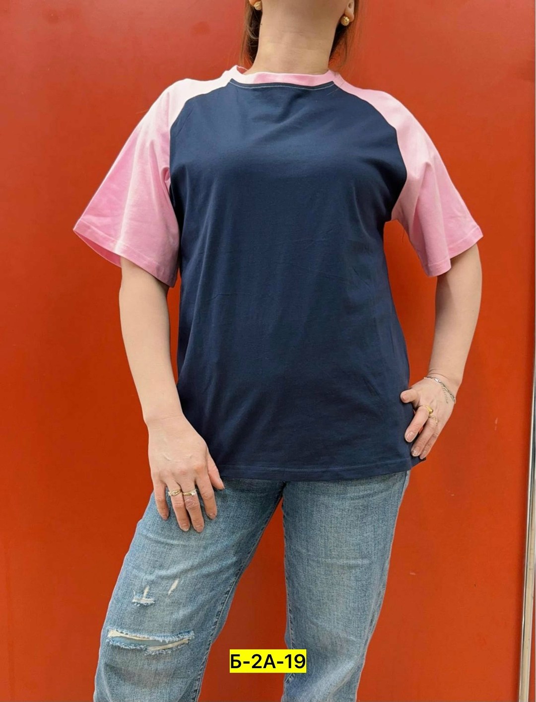 женская футболка,футболка,футболки ,женская футболка больших размеров,футболка с контрастными рукавами женская