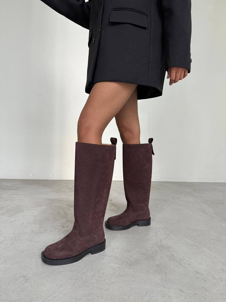 ,сапоги respect бордовые,сапоги из натуральной замши,женские сапоги,замшевые сапоги