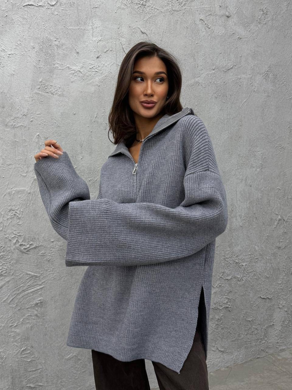 свитер удлиненная,пуловер оверсайз,удлиненный джемпер,повседневный джемпер,стильный свитер