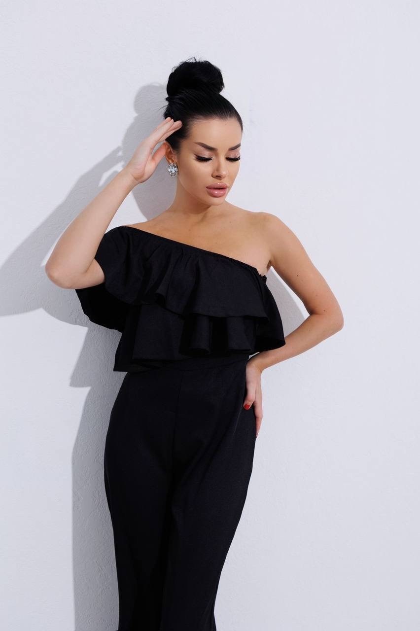 элегантные комбинезоны,вечерние комбинезоны,комбинезон с оборками,женские комбинезоны,комплект комбинезон