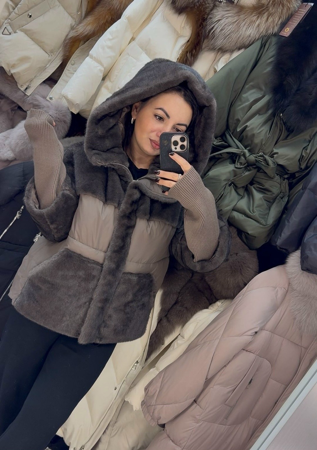 куртка женская,меховая куртка,куртка комбинированная,куртка пуховик,стильная куртка