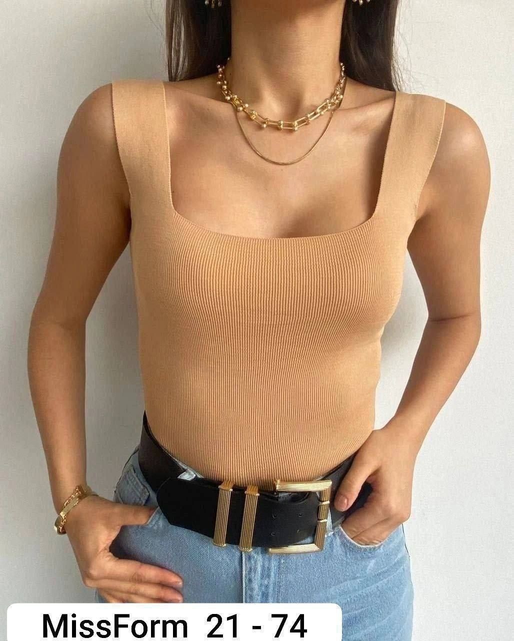 трикотажный топ с квадратным вырезом,трикотажный топ,женские топы,женская топик