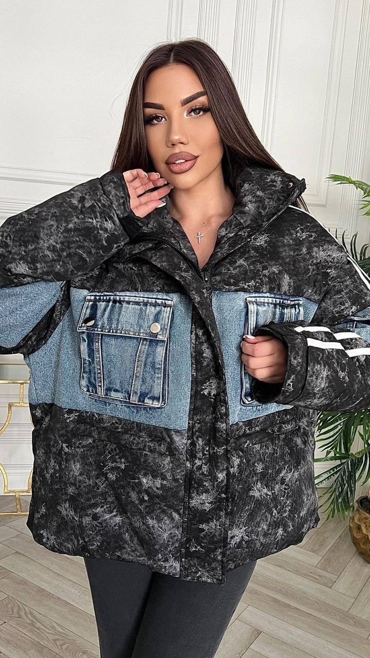 стильная куртка,куртка модная,куртка женская,куртка комбинированная,джинсовая куртка