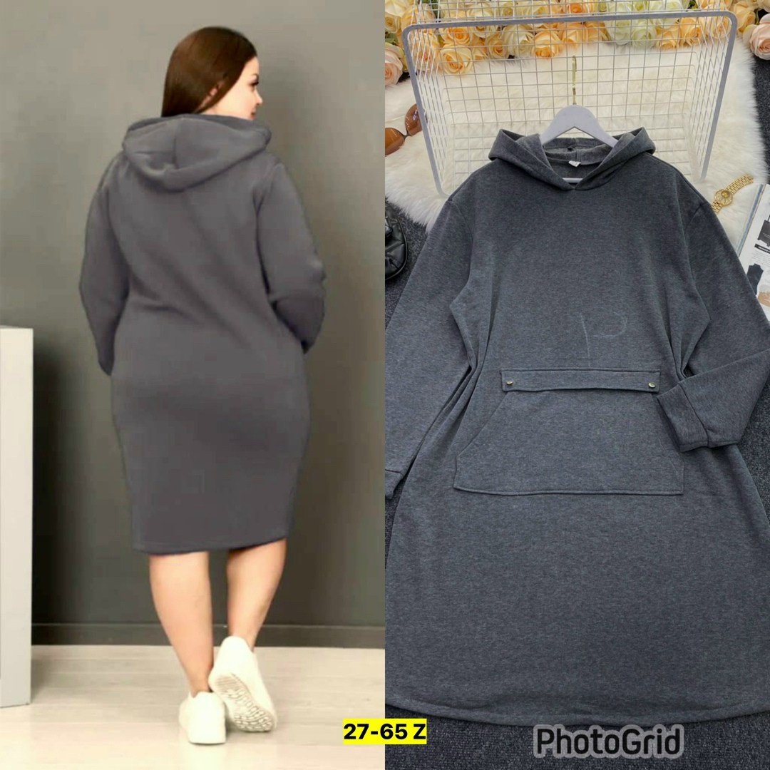 платье теплое больших размеров,платье на флисе,платье с капюшоном ,теплое платье,платье с капюшоном