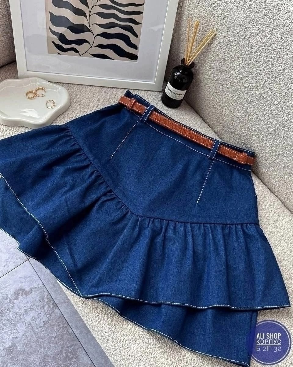 юбка джинс,юбка деним с оборками,джинсовая юбка,женские джинсовые юбки,юбка мини джинсовая