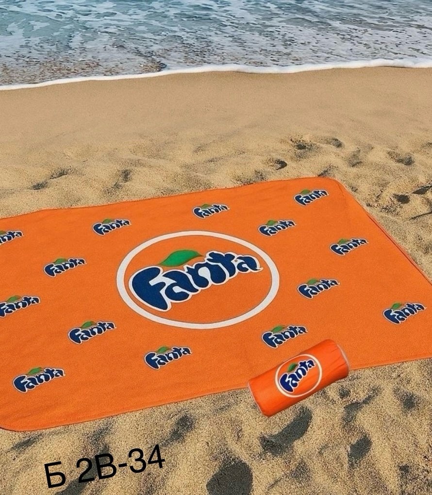 пляжное полотенце,газированный напиток fanta grape,пляжный коврик,напиток газированный fanta,фанта виноград
