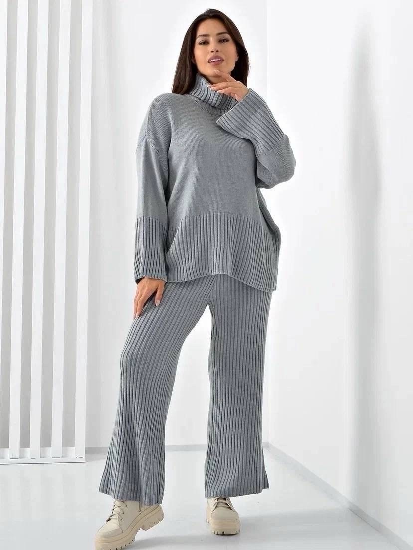 костюм вязаный брючный оверсайз,трикотажные костюмы,костюм вязаный брючный оверсайз zasberry,костюмы брючные,трикотажные костюмы женские