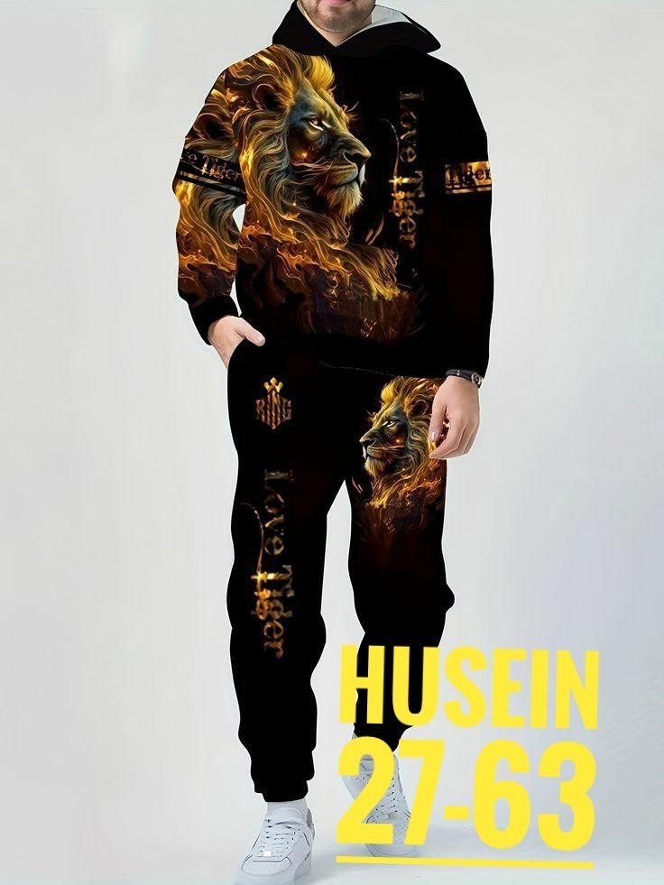 мужские спортивные костюмы,спортивный костюм с принтом мужской лев,спортивные костюмы,мужской костюм на флисе,костюм спортивный мужской с капюшоном