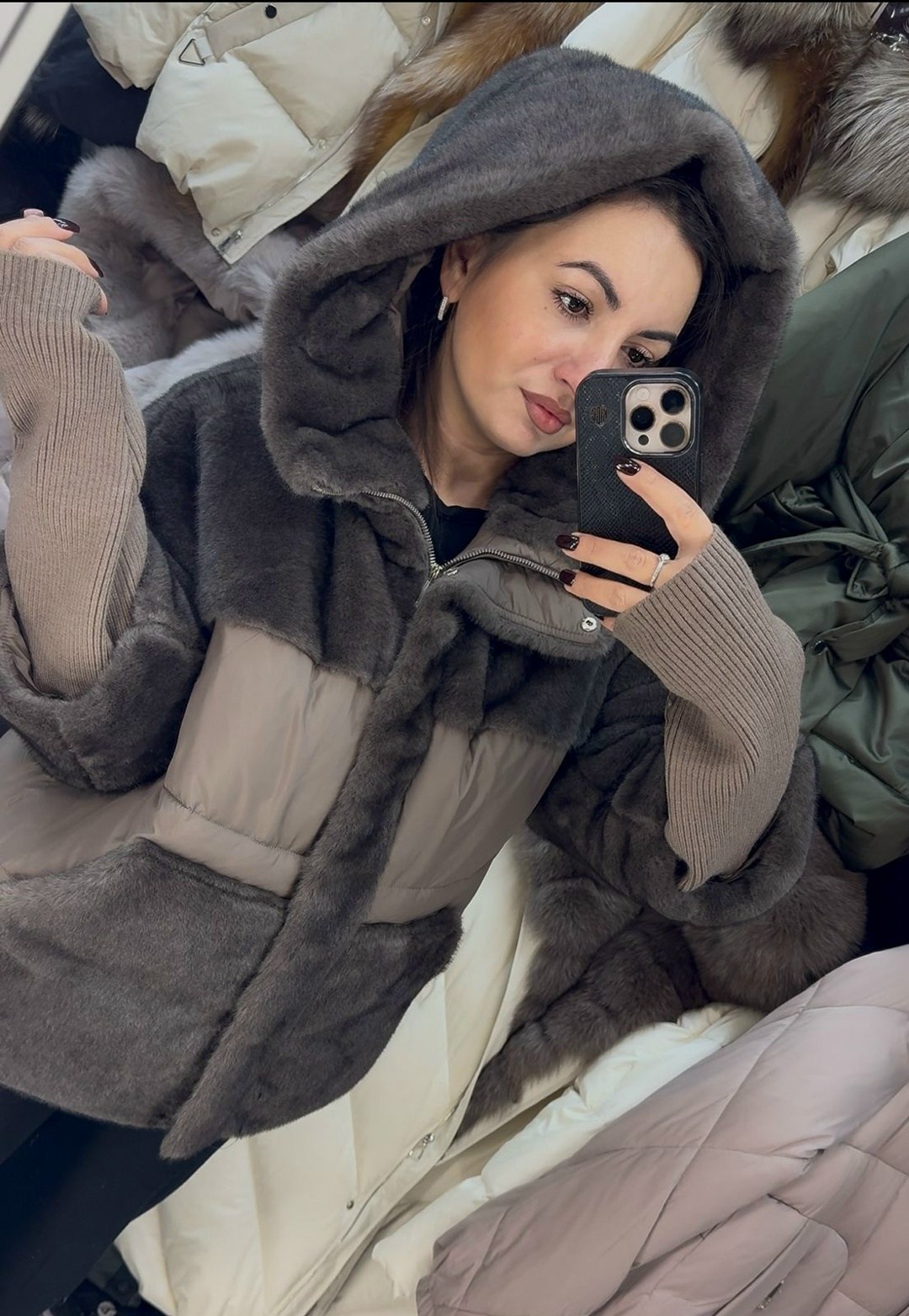 куртка женская,меховая куртка,куртка комбинированная,куртка пуховик,стильная куртка