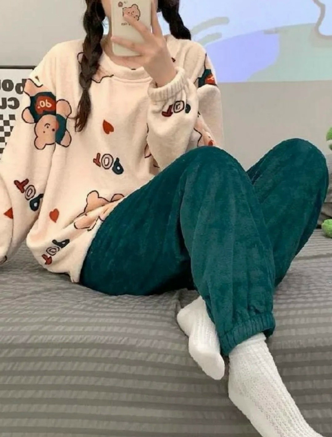 теплая пижама,пижама со штанами теплая домашняя плюшевая,пижама со штанами теплая домашняя,теплая пижама женская,плюшевая пижама