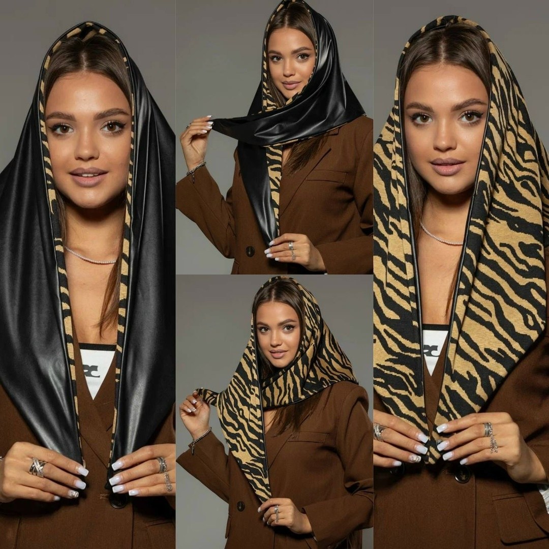 косынка из экокожи,косынка женская теплая,косынка женская,платок палантин,косынка теплая