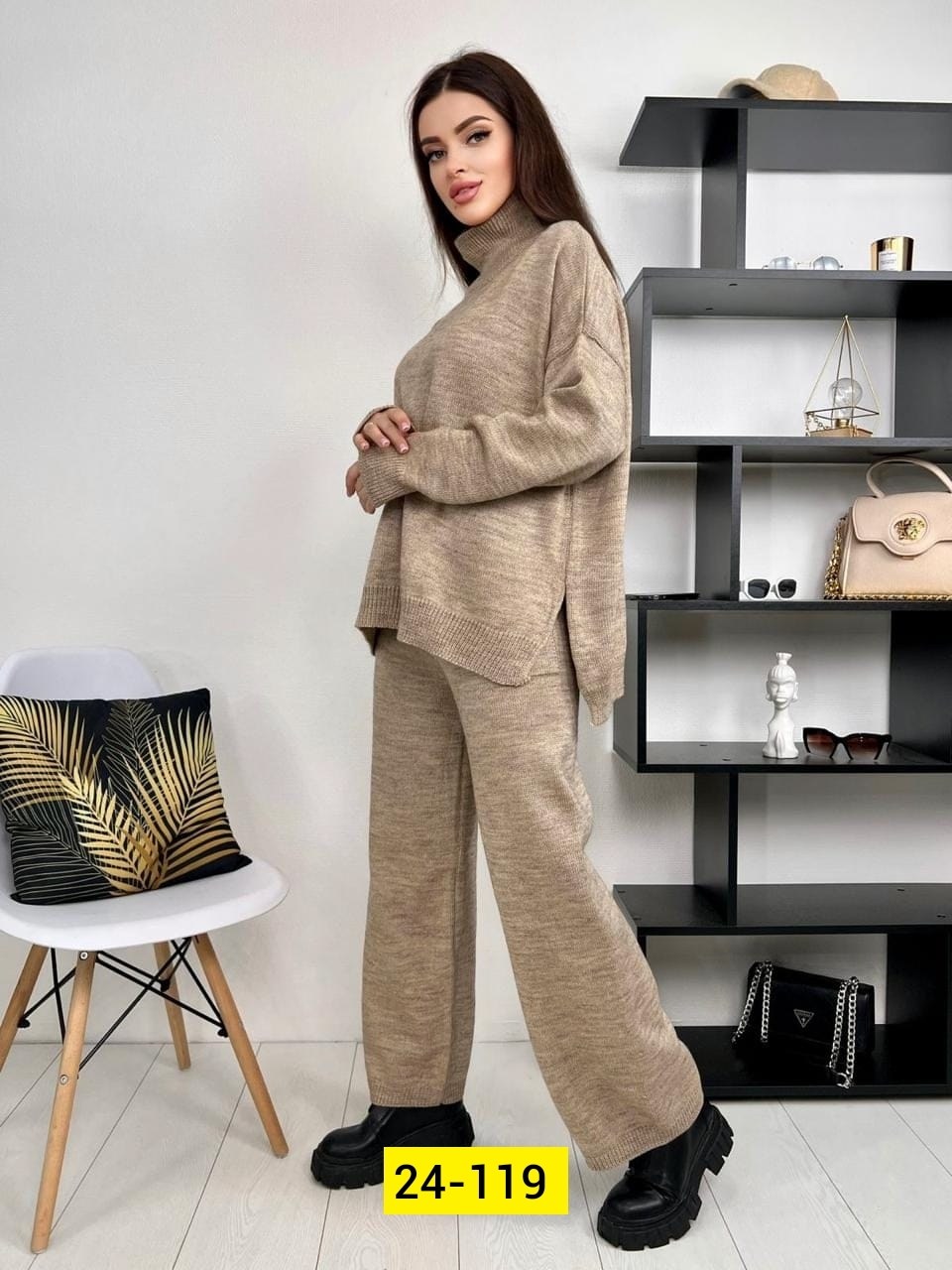 вязаный костюм с брюками теплый,костюм с брюками теплый,костюмы женские,теплый костюм женский,костюм с брюками