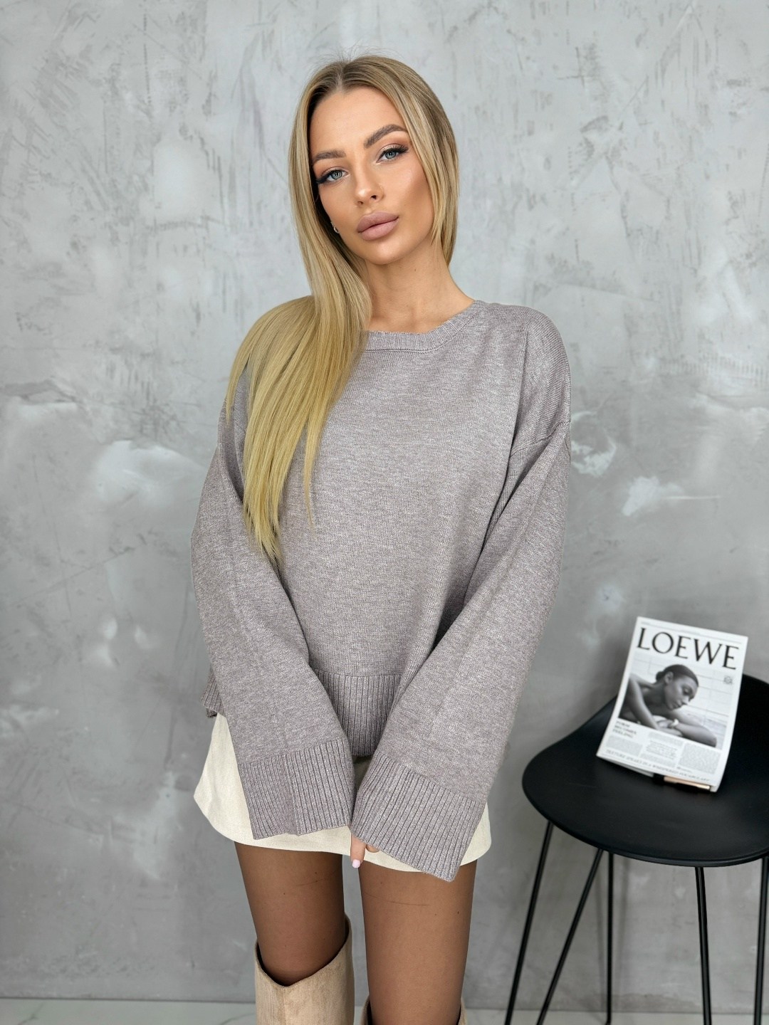 джемпер оверсайз,стильная кофта,свитер оверсайз трикотажный,теплая кофта,свитер