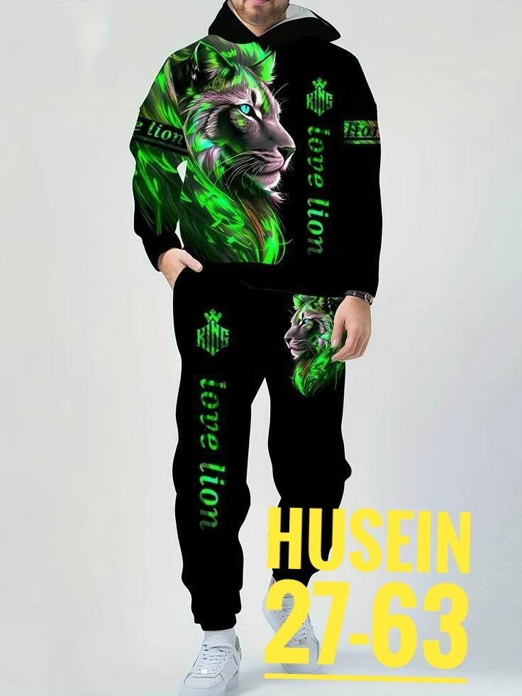 мужские спортивные костюмы,спортивный костюм с принтом мужской лев,спортивные костюмы,мужской костюм на флисе,костюм спортивный мужской с капюшоном
