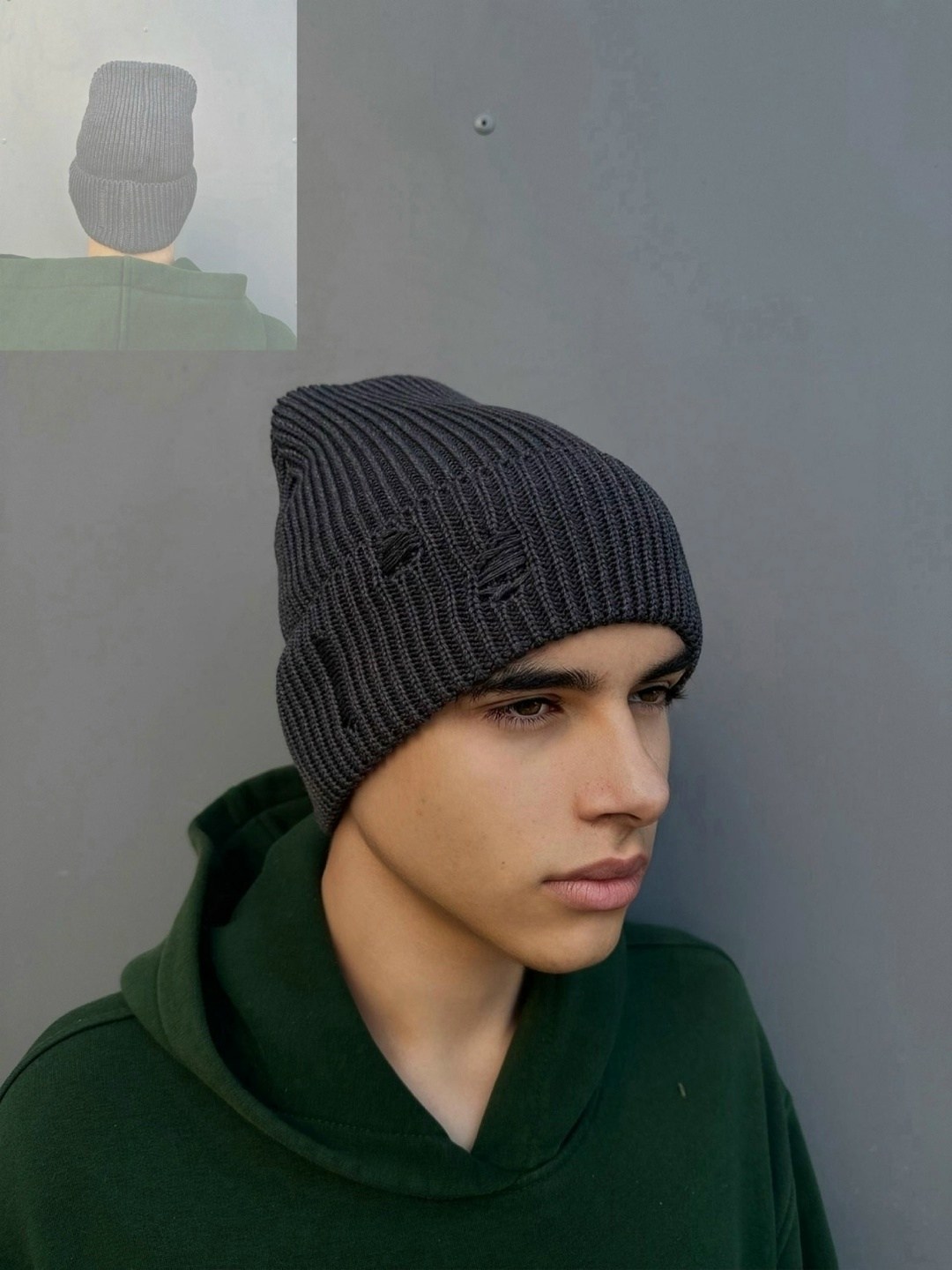 мужская шапка,шапки с отворотом,шапка бини,шапка бини мужская,шапка рваная