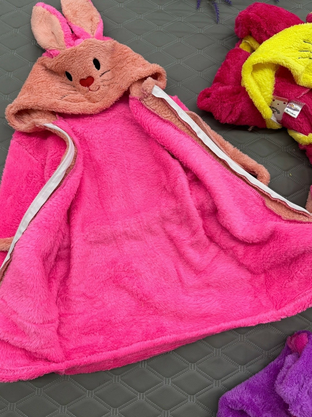 детский махровый халат,халат детский,банный халат детский,халат детский зайчик,халат детский из велсофта зайка