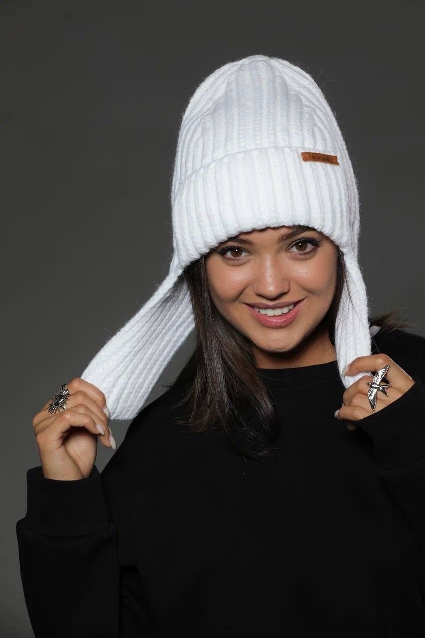 женская вязаная шапка,шапка ушанка женская вязаная,шапка женская,шапка ушанка вязаная теплая на флисе maxval,ушанка вязаная