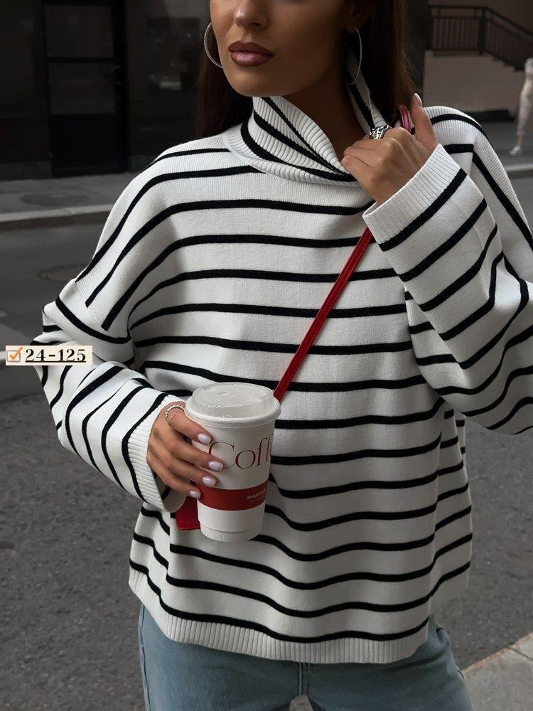 свитер в стиле оверсайз,женский свитер в полоску,вязаный свитер в полоску,свитер туника вязаный оверсайз,кофта свитер женский