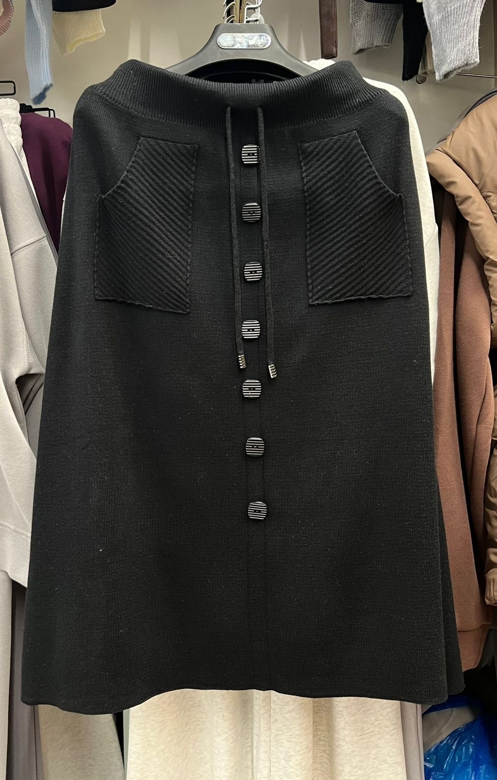 юбка средней длины,юбка женская,юбка,трикотажная юбка,юбка с высокой талией