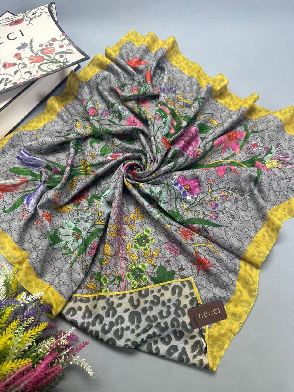 платки гуччи,платок gucci,брендовый платок,платки женские,теплые платки