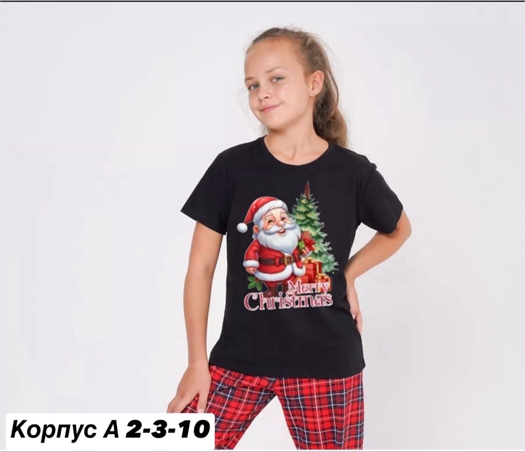 пижама для девочек,новогодние пижамы,футболка новогодняя детская,футболка новогодняя,пижама детская