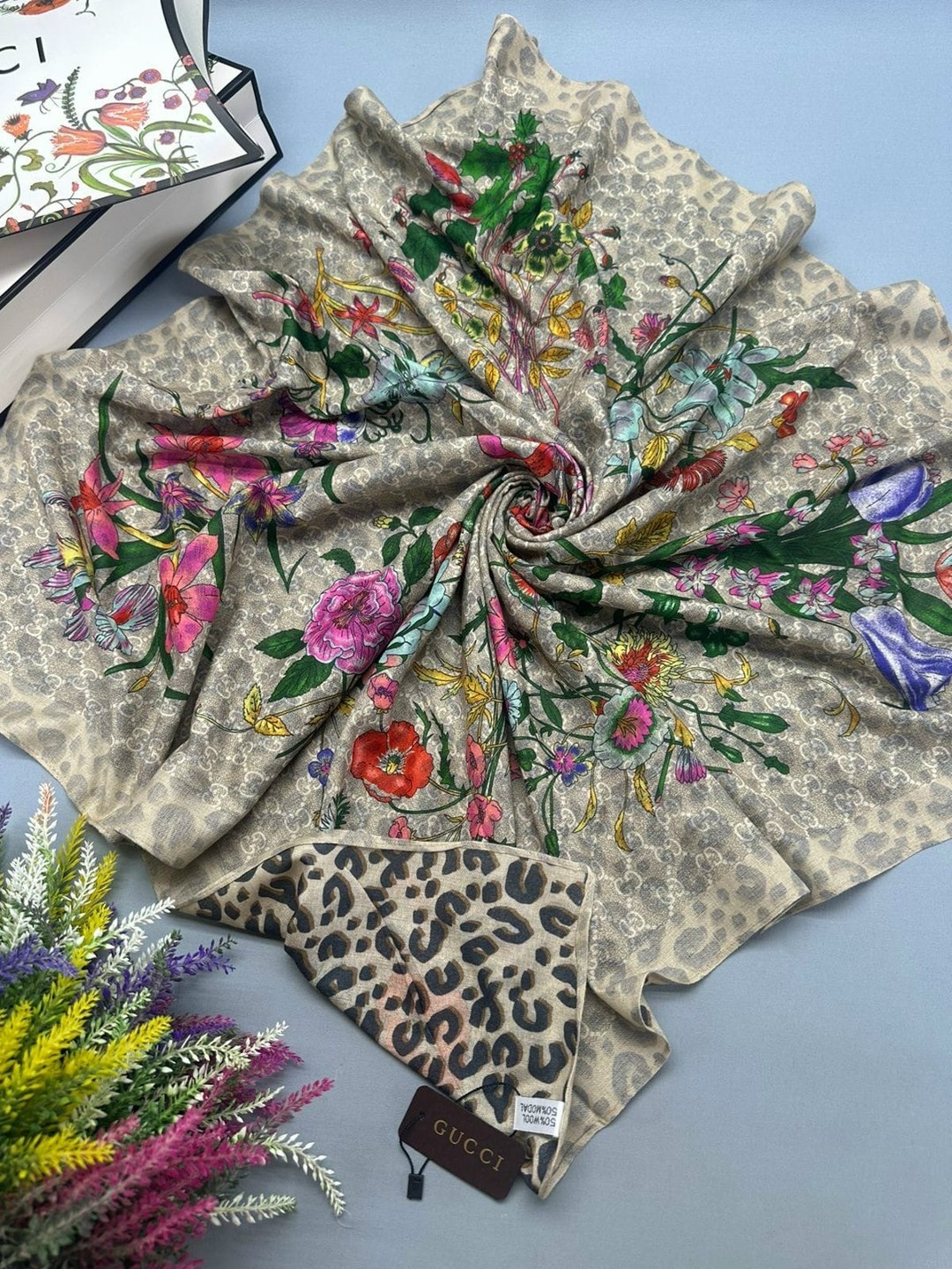 платки гуччи,платок gucci,брендовый платок,платки женские,теплые платки