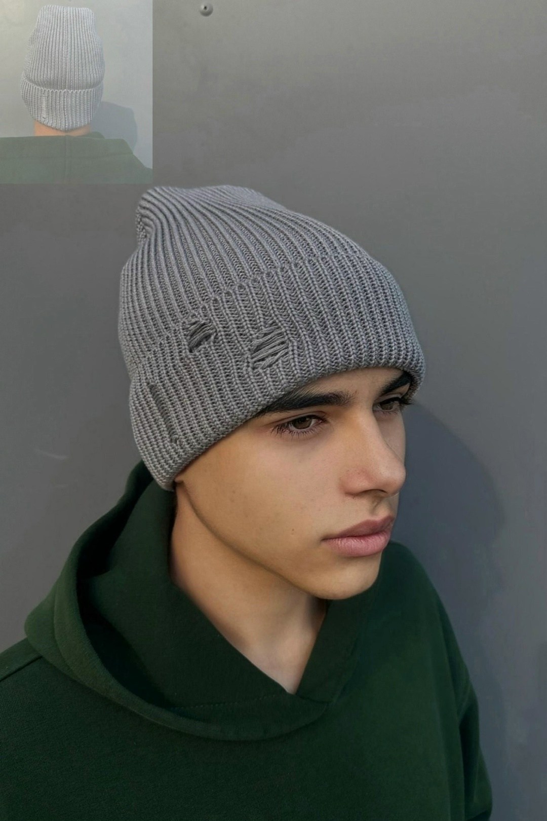 мужская шапка,шапки с отворотом,шапка бини,шапка бини мужская,шапка рваная