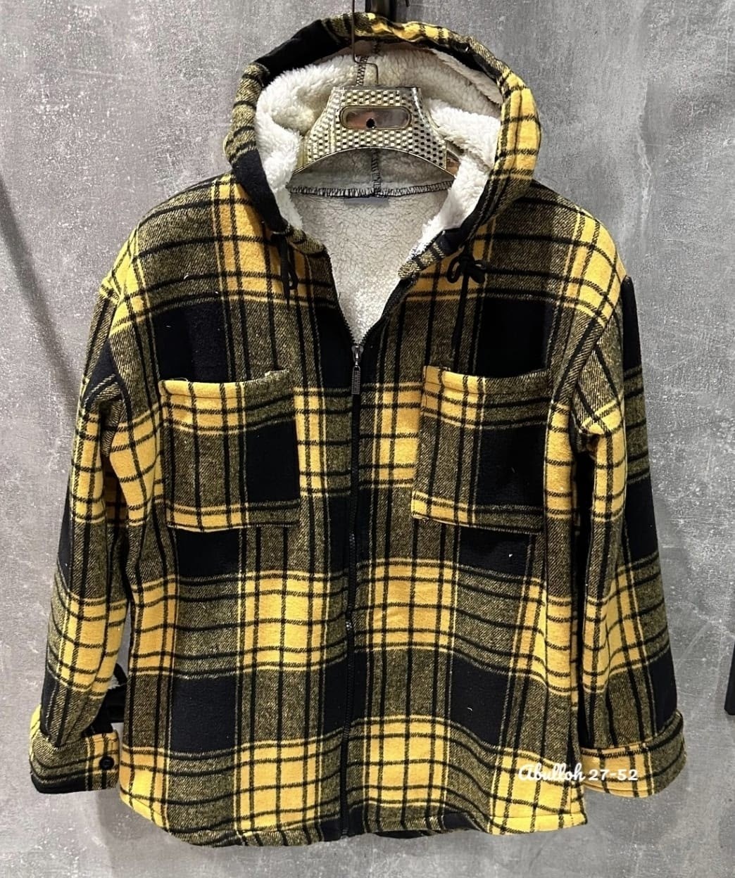 рубашка с капюшоном,теплая рубашка,рубашка на флисе,рубашка утепленная,рубашка в клетку с капюшоном