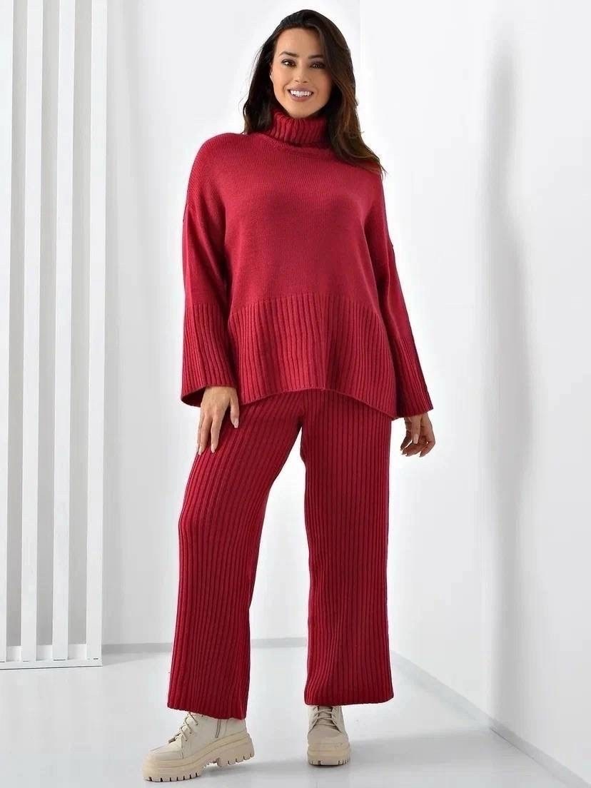 костюм вязаный брючный оверсайз,трикотажные костюмы,костюм вязаный брючный оверсайз zasberry,костюмы брючные,трикотажные костюмы женские