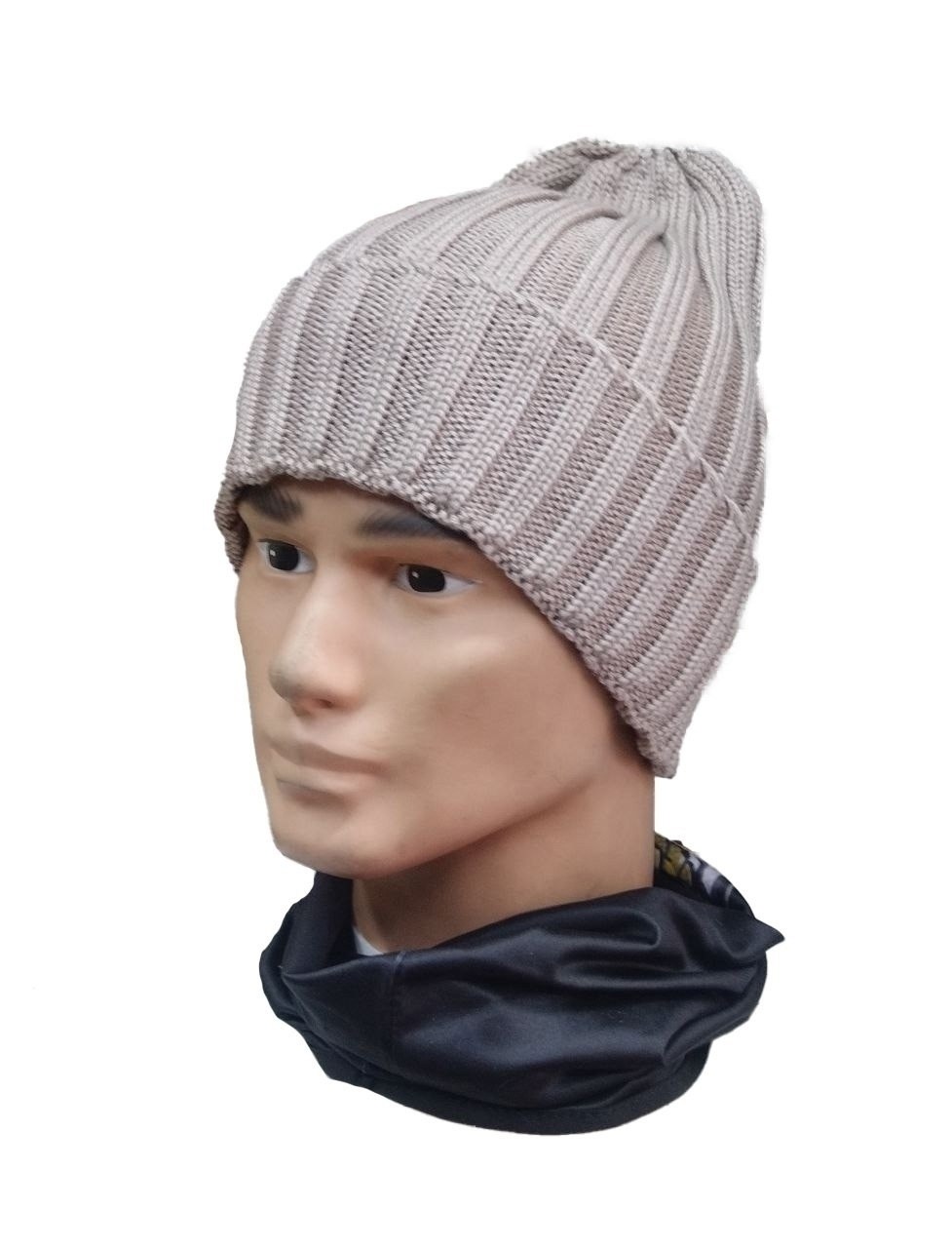 шапка мужская,вязаная мужская шапка,черная шапка,мужская зимняя шапка,шапка вязаная