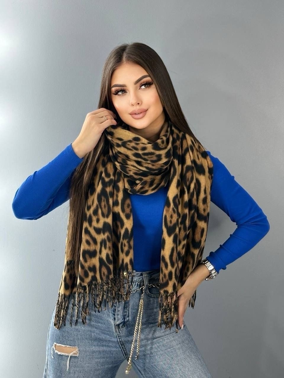 палантин леопардовый кашемир,леопардовый палантин,палантин женская теплая шарф,модные платки,платки и шарфы