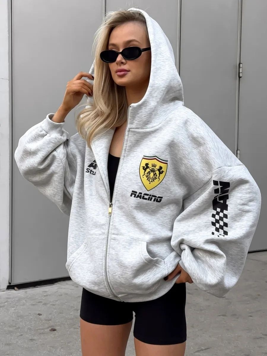 зип худи оверсайз на молнии с принтом,худи оверсайз на молнии с принтом,зип худи оверсайз на молнии,женская толстовка с капюшоном,толстовки женская