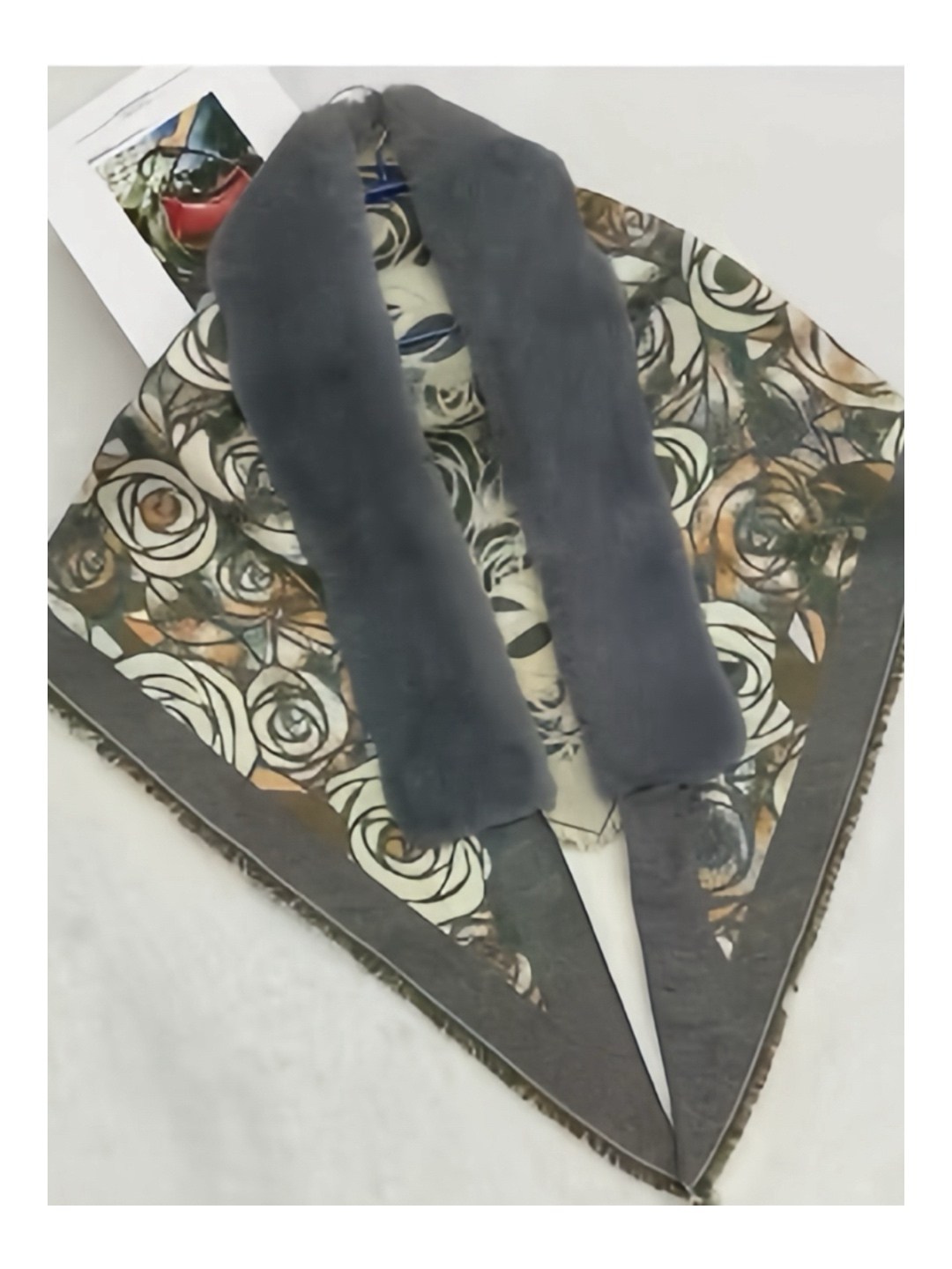 теплые шарфы,платок с мехом,палантин с мехом,шарфы и платки,шарф с принтом